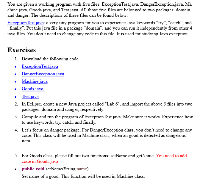 Solved You are given a working program with five files: | Chegg.com