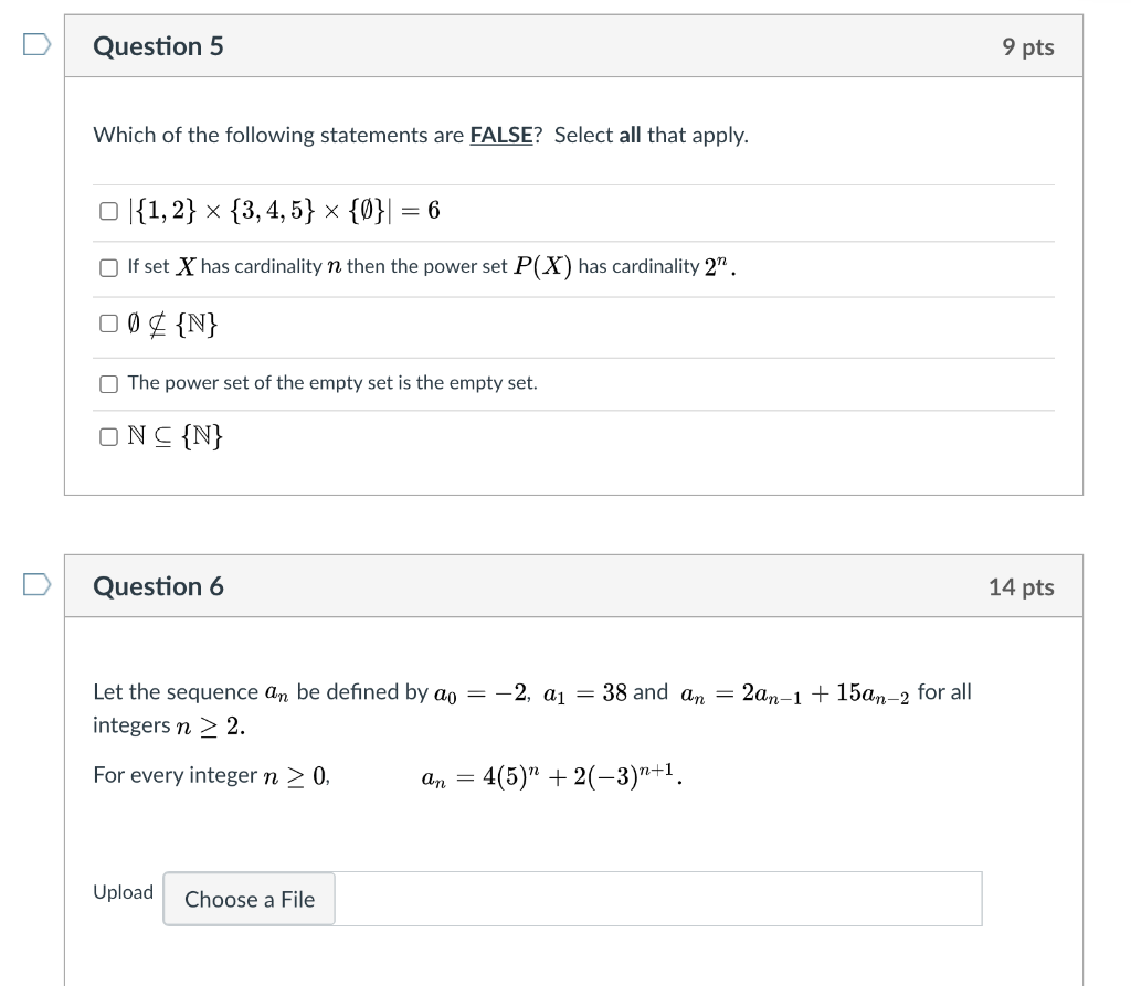 Solved Question 5 9 pts Which of the following statements | Chegg.com