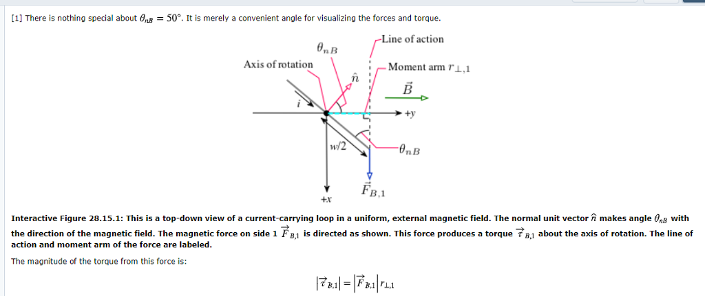 Solved Interactive Exercises 28.15: Magnetic Torque on | Chegg.com