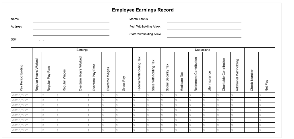 Solved PSb 1-7 Complete an Employee Earnings Record Create | Chegg.com