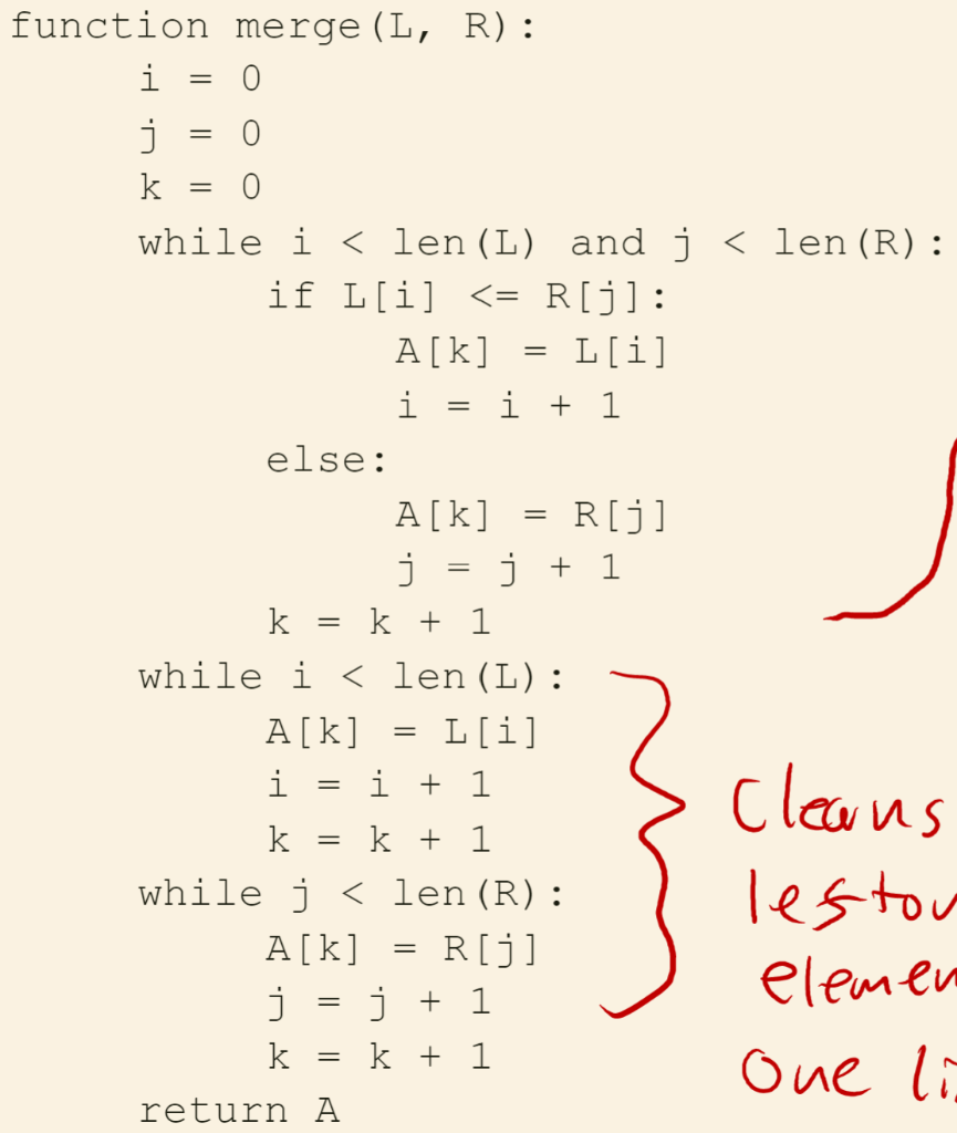 Solved Modify The Merge Part Of Merge Sort Algorithm To One | Chegg.com