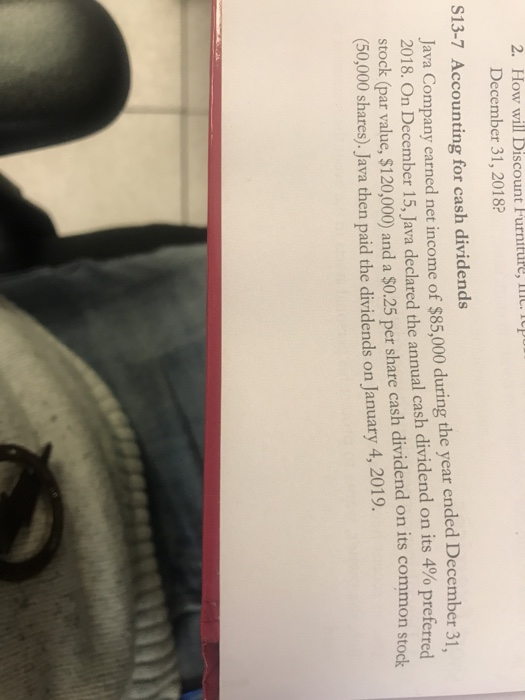 Solved 2. How will Discount Furniture, CItp December 31,