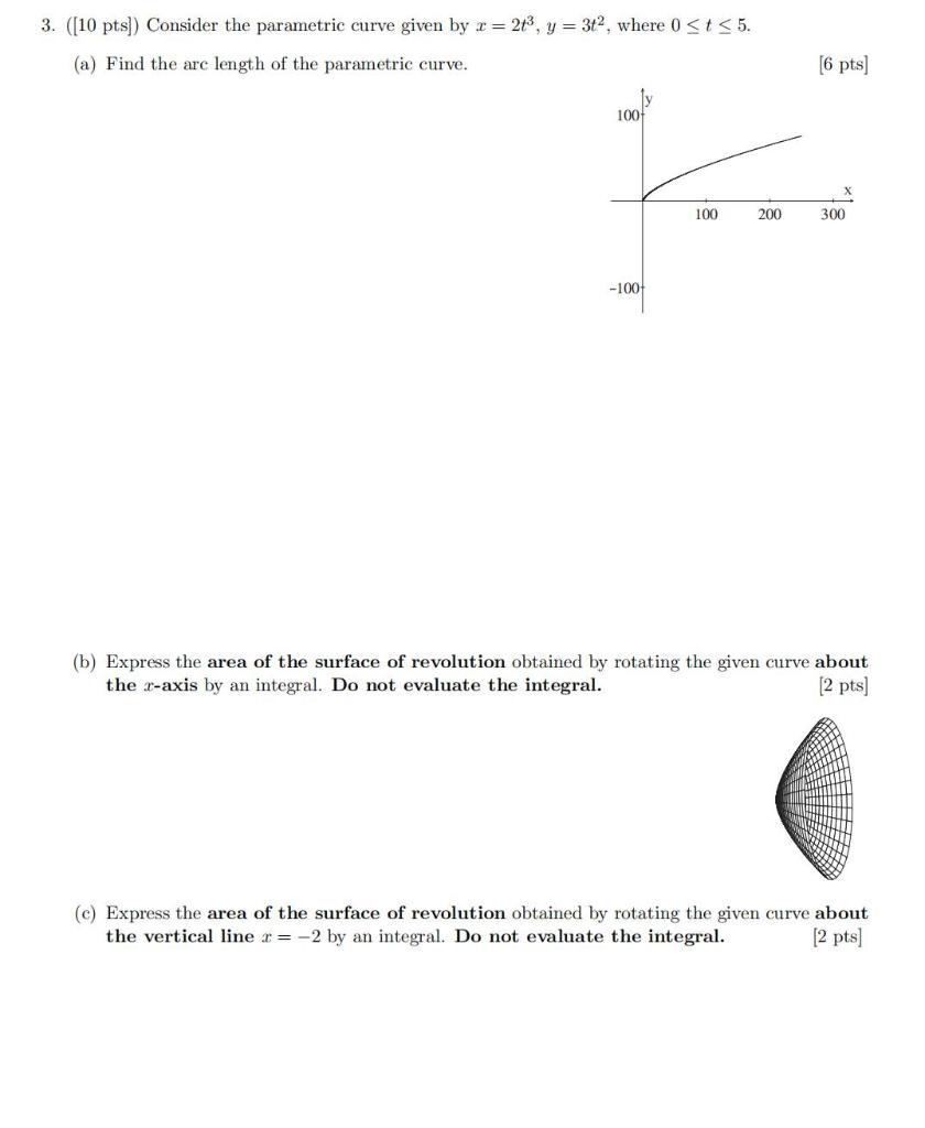 Solved 3. ([10 Pts) Consider The Parametric Curve Given By R | Chegg.com