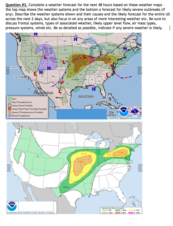 Question #3. Complete A Weather Forecast For The Next | Chegg.com