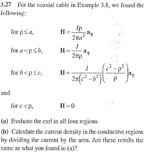 Solved 3.27 For the coaxial cable in Example 3.8, we found | Chegg.com