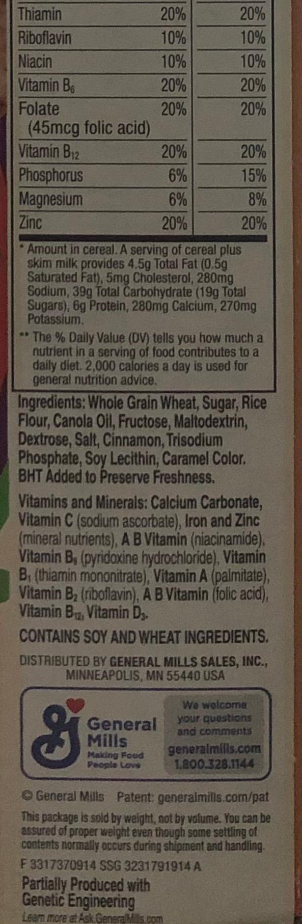 Thiamin 20% 20% Riboflavin 10% 10% Niacin 10% 10% Vitamin B6 20% 20% Folate 20% 20% (45mcg folic acid) Vitamin B12 20% 20% Ph