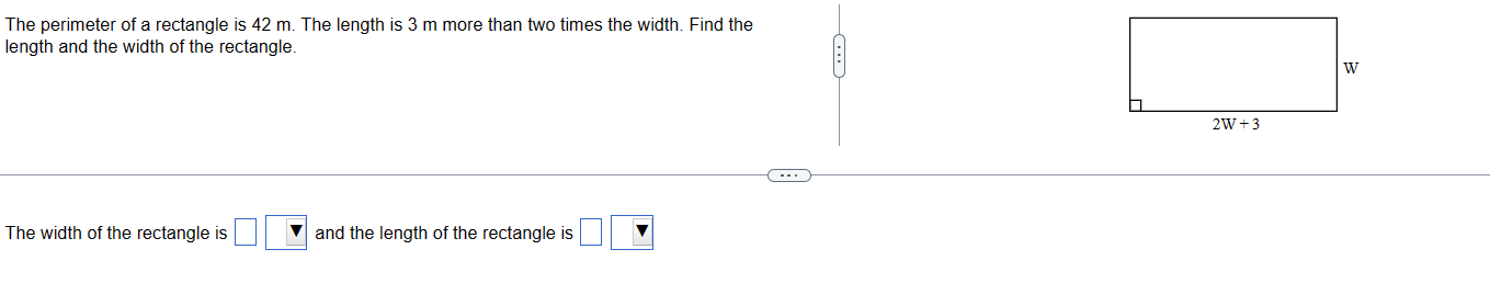 find length and width of rectangle with perimeter