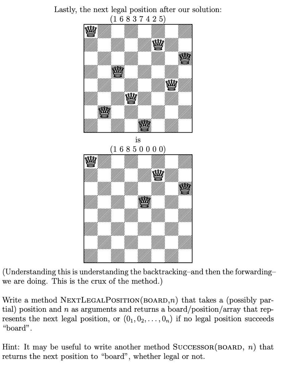 Solved The challenge is to place n Queens on an n×n board | Chegg.com