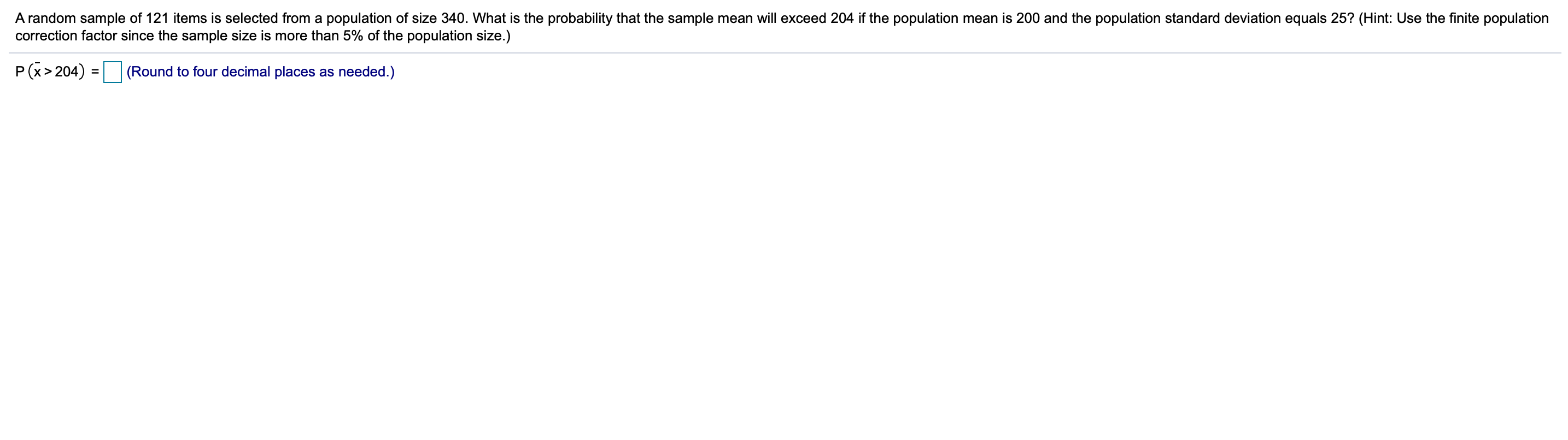 Solved A random sample of 121 items is selected from a | Chegg.com