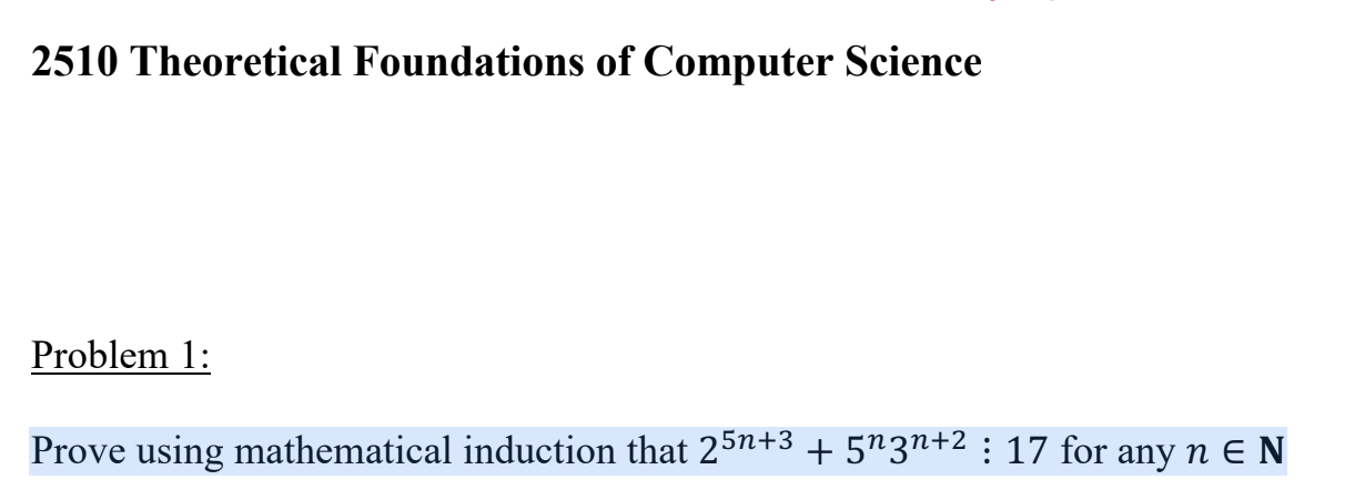 Solved 2510 Theoretical Foundations of Computer Science | Chegg.com