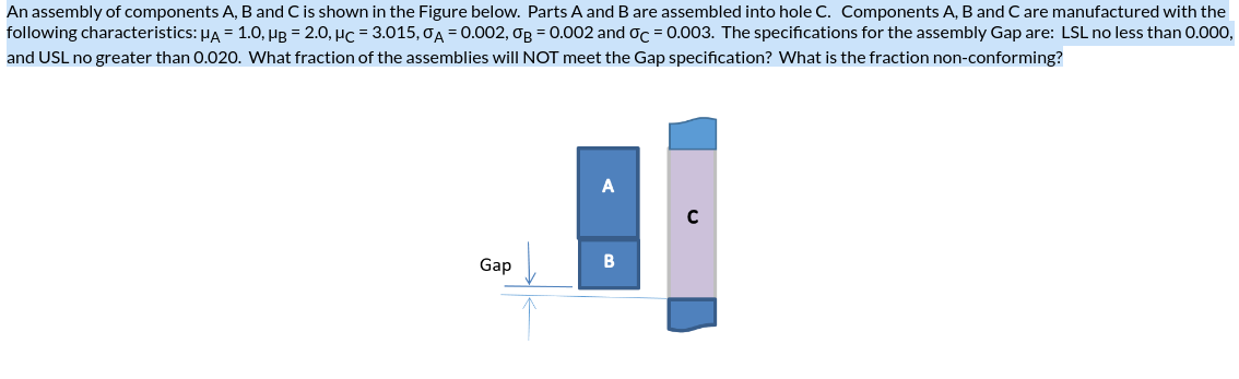 Solved An Assembly Of Components A,B And C Is Shown In The | Chegg.com