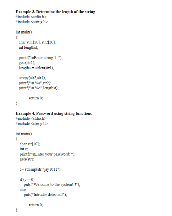 Objectives: 1. Learn the different string functions | Chegg.com