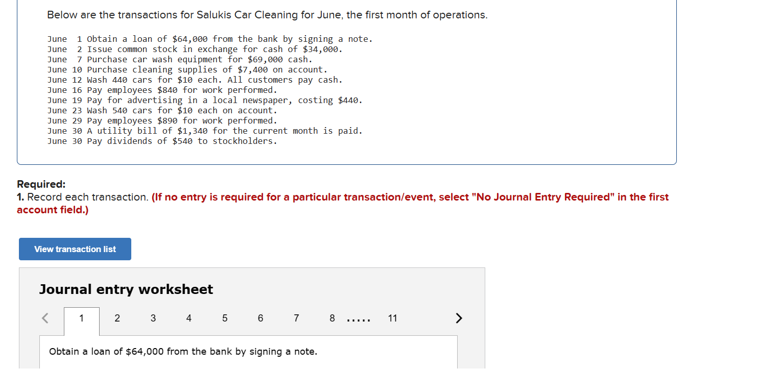 Solved Below are the transactions for Salukis Car Cleaning | Chegg.com
