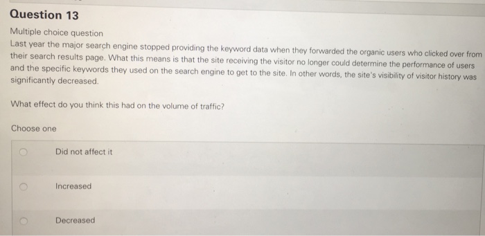 Solved Question 1 Multiple choice question Assume that you | Chegg.com
