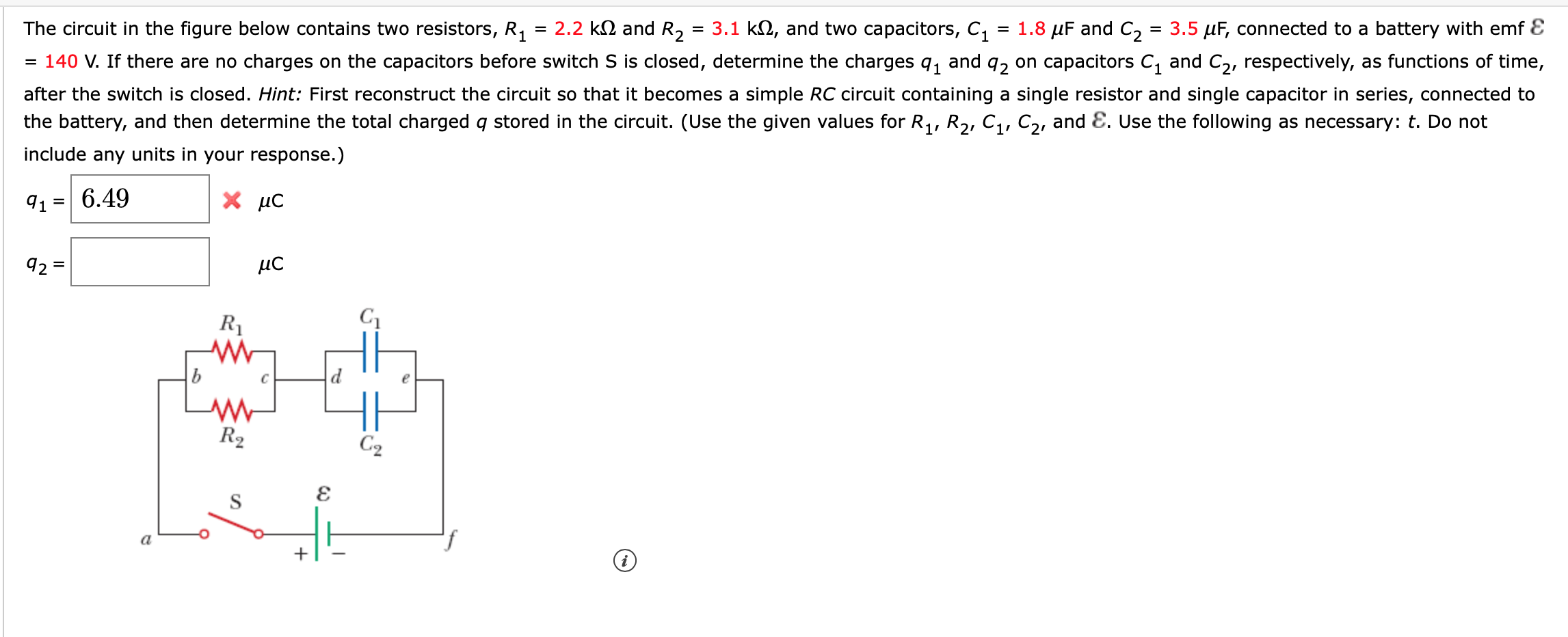 Solved The circuit in the figure below contains two | Chegg.com
