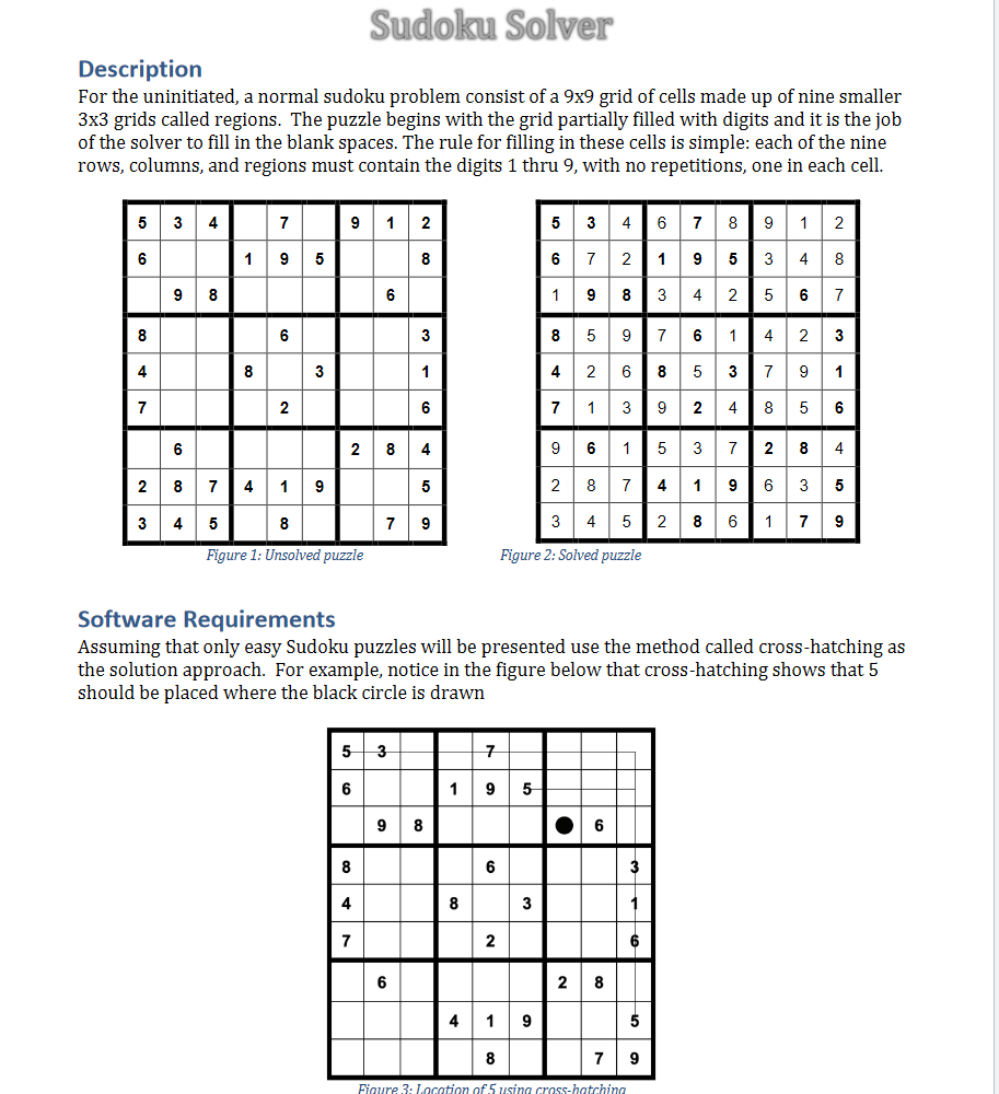 Solved Sudoku Solver Description For the uninitiated, a