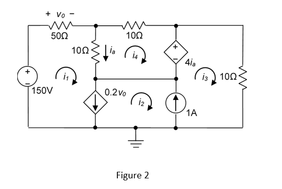 Solved Solve the circuit in Figure 2 using Mesh Analysis to | Chegg.com