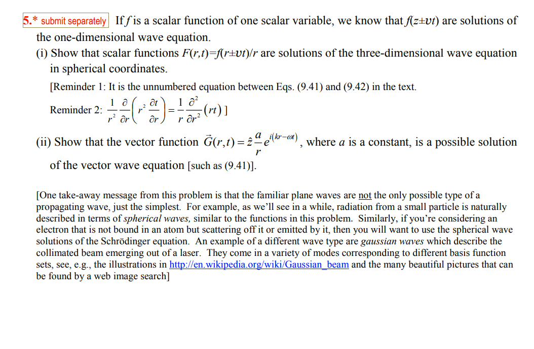 5 Submit Separately If F Is A Scalar Function Of Chegg Com