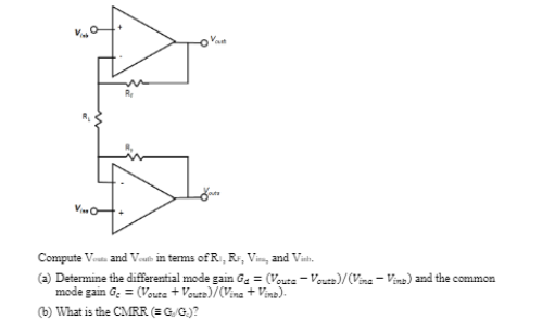 Solved Consider the fully differential amplifier shown | Chegg.com