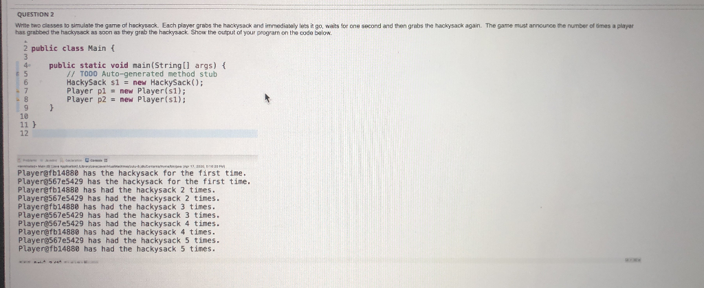 Solved Java question, how to solve please? Use Multi | Chegg.com