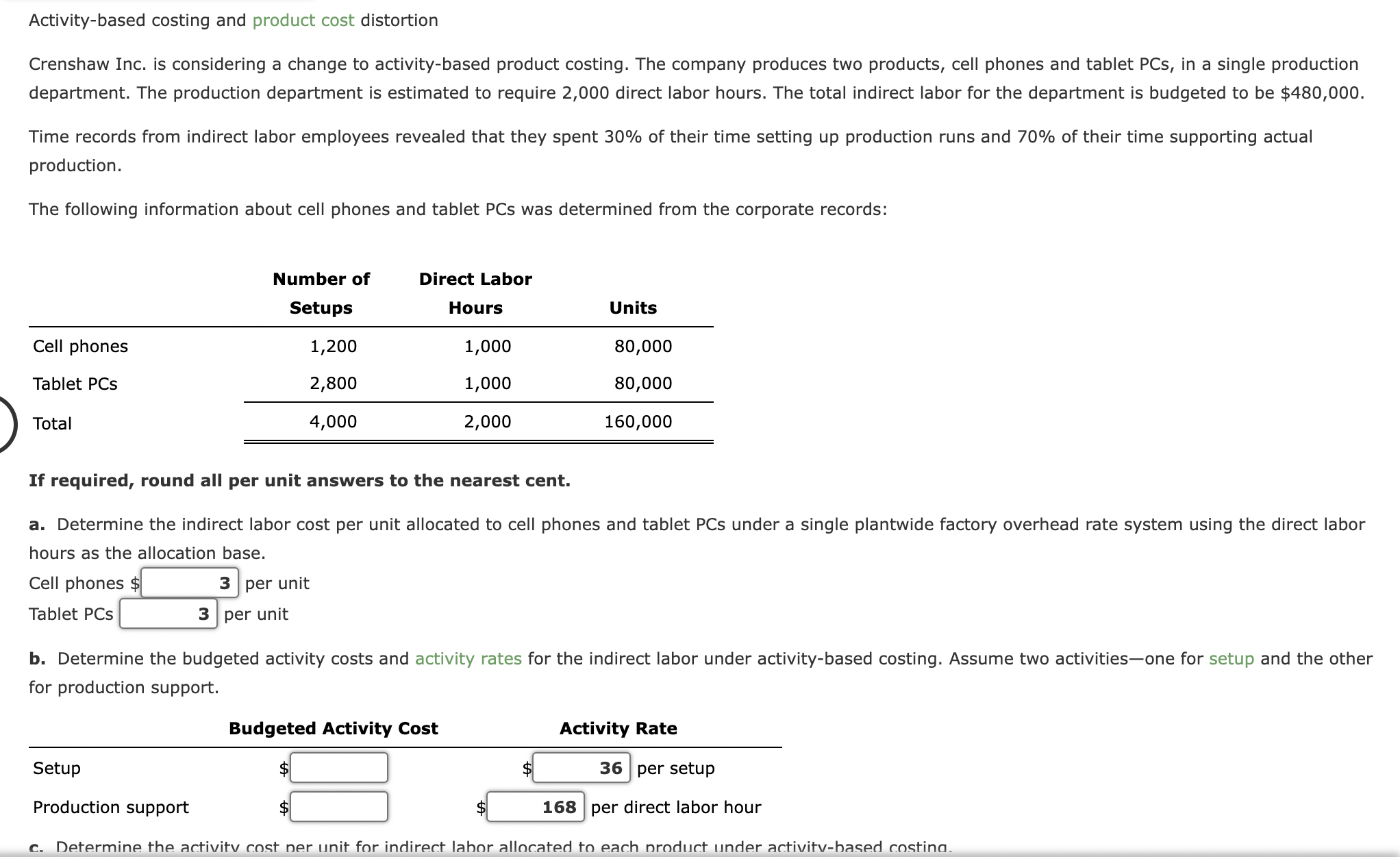 Solved Activity-based Costing And Product Cost Distortion | Chegg.com