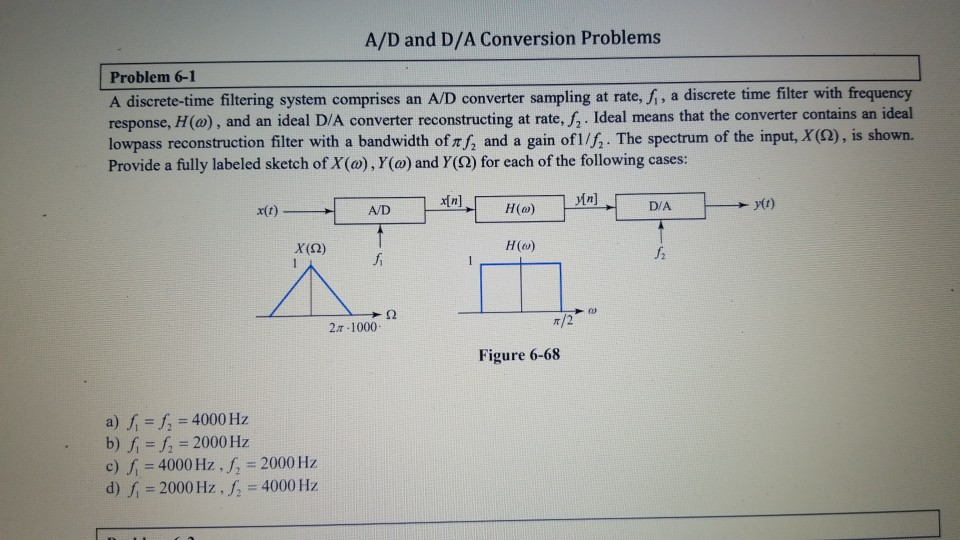 A/D and D/A Conversion Problems Problem 61 A