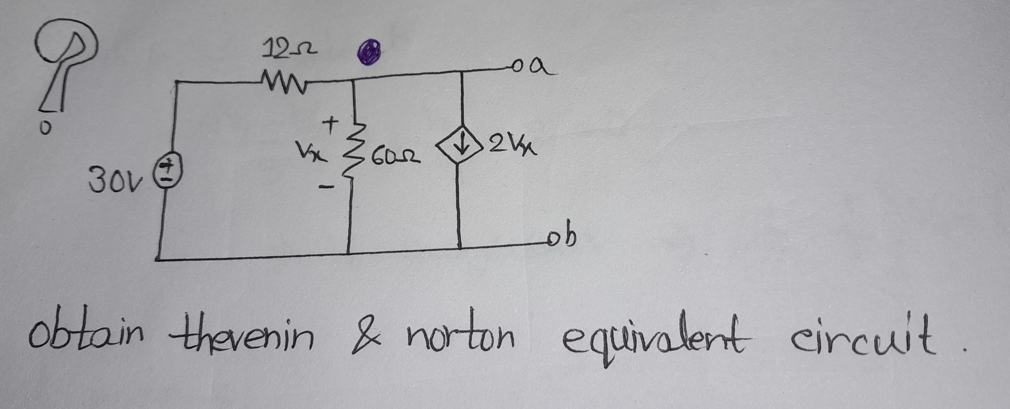 Obtain Thevenin \& Norton Equivalent Circuit | Chegg.com