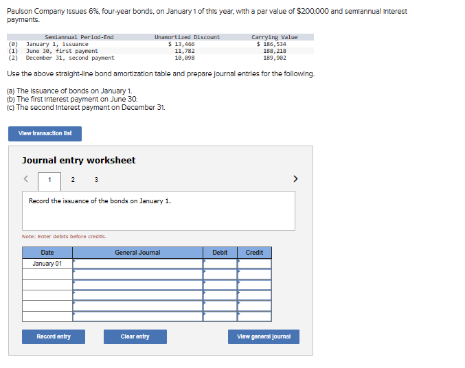 Solved Paulson Company Issues 6%, Four-year Bonds, On | Chegg.com