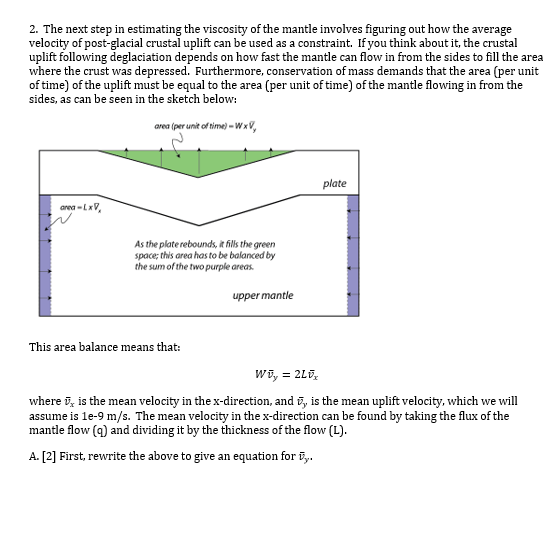 2. The next step in estimating the viscosity of the | Chegg.com