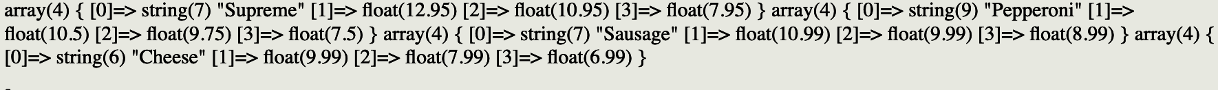 Solved PHP multidimensional array. Here is a screenshot of | Chegg.com