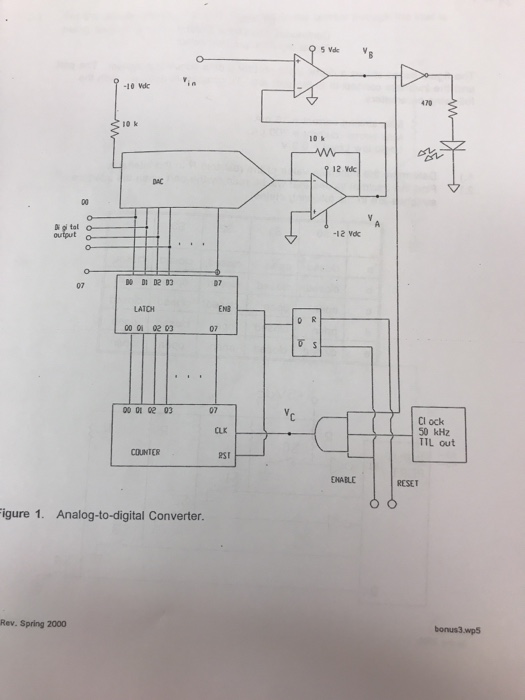 A/D Homework Refer to the attached diagram of a