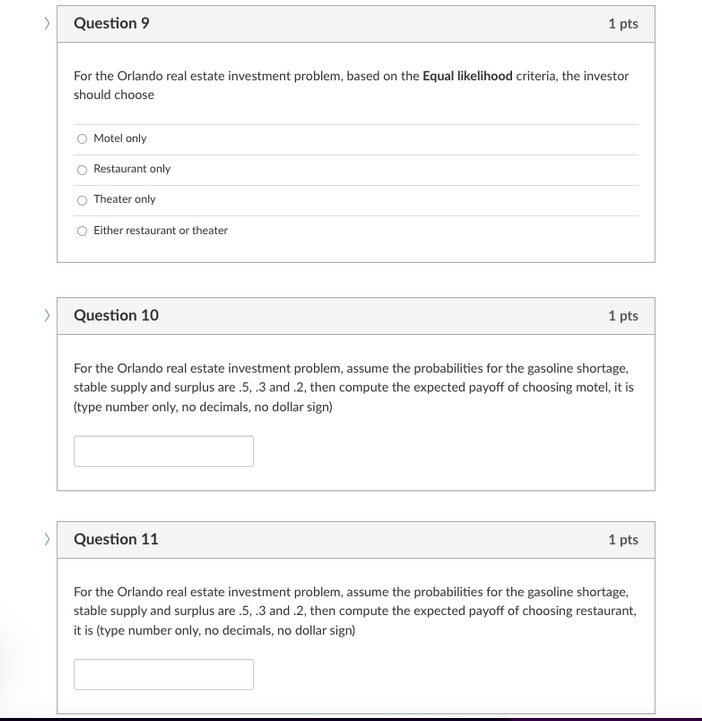 Solved > Question 1 1 Pts A Local Real Estate Investor In | Chegg.com