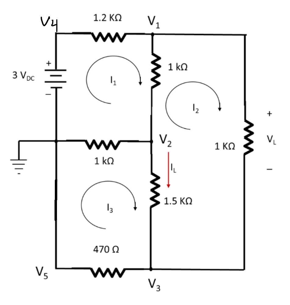 Solved Solve The Circuit Using Both Mesh And Nodal Analysis, | Chegg.com