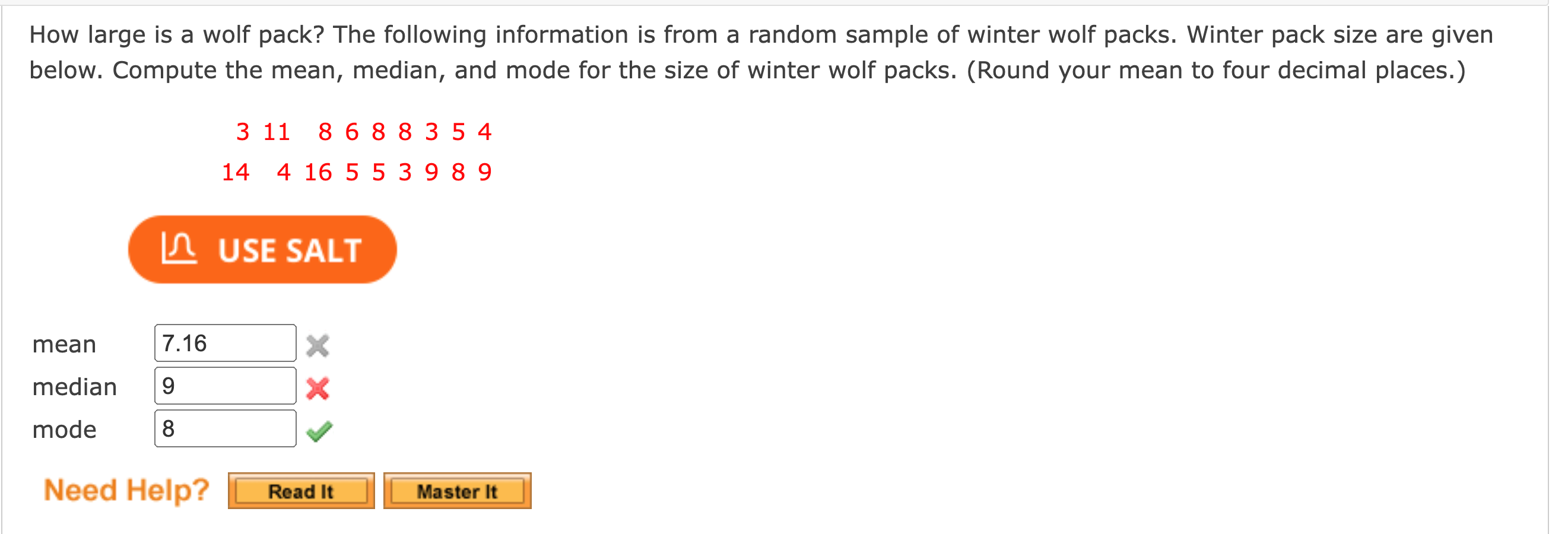 Solved How large is a wolf pack? The following information