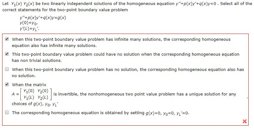 Solved Let Y1 X Y2 X Be Two Linearly Independent Soluti Chegg Com