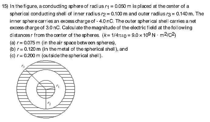 Solved 15 In The Figure A Conducting Sphere Of Radius R1