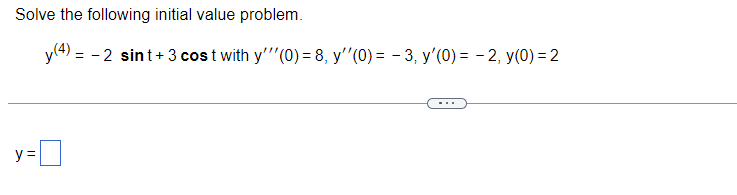 Solved Solve The Following Initial Value Problem. Y(4) = - 2 | Chegg.com