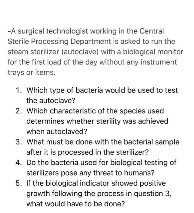 Solved A surgical technologist working in the Central