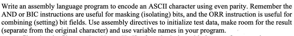 Solved Write an assembly language program to encode an ASCII | Chegg.com