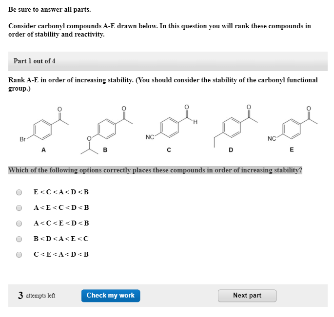 Solved Be Sure To Answer All Parts. Consider Carbonyl | Chegg.com