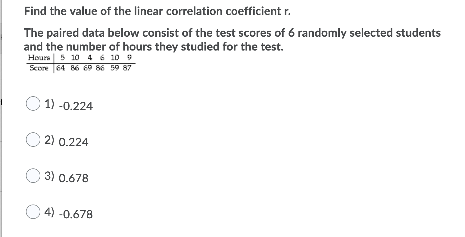 Solved Use the given information to find the coefficient of | Chegg.com