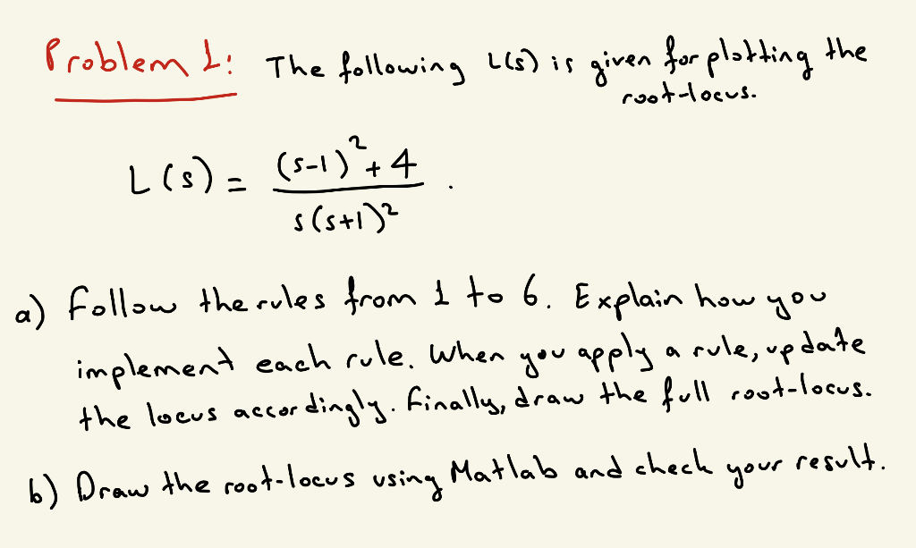 Solved Problem di The following Lls) is given for plotting | Chegg.com