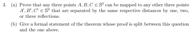 Solved 3. (a) Prove that any three points A, B, CES can be | Chegg.com