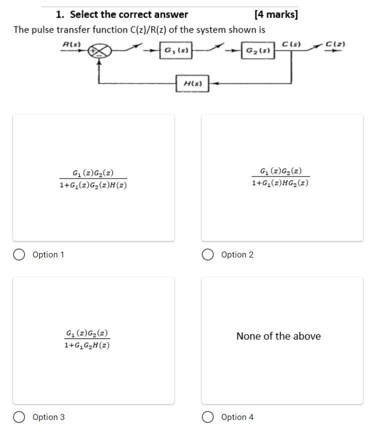 Solved 1. Select the correct answer [4 marks] The pulse | Chegg.com