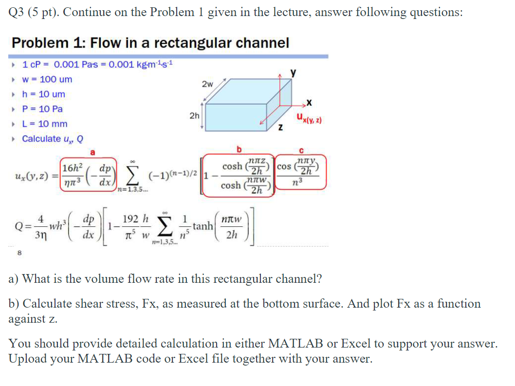 Solved Q3 (5 Pt). Continue On The Problem 1 Given In The | Chegg.com