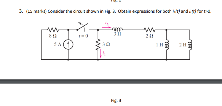 [Solved]: 3. (15 marks) Consider the circuit shown in Fig.