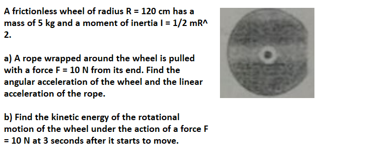 Solved b) ﻿Find the kinetic energy of the rotational motion | Chegg.com