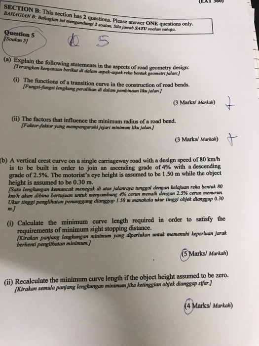 Solved BAHAGIAN B: Bahagian Ini Is Section Has 2 Questions. | Chegg.com