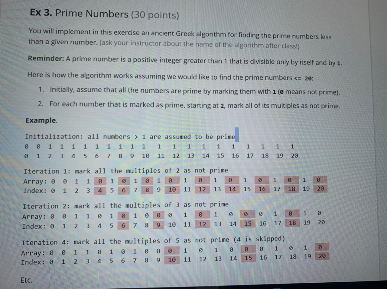 Solved Ex 3. Prime Numbers (30 points) You will implement in | Chegg.com