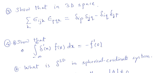 Solved 3 show that in 3D space. { Eijk Epqr = Sip Sjn - Siq | Chegg.com